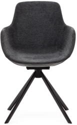 Kave Home Sötétszürke kárpitozott karfás étkezőfotel szett 2 db-os Tissiana - Kave Home