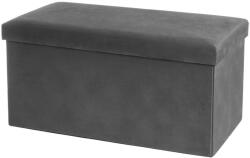 Casa Selección Sötétszürke bársony puff Estela - Casa Selección - bonami - 21 412 Ft