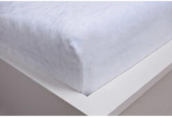 Jerry Fabrics Fehér gumis mikroplüss lepedő 180x200 cm - Jerry Fabrics