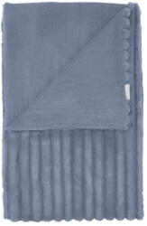 Catherine Lansfield Kék mikroplüss takaró 130x170 cm Cosy Ribbed - Catherine Lansfield