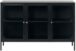 Unique Furniture Fekete fém tálalószekrény 132x85 cm Carmel - Unique Furniture