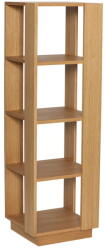 Hübsch Natúr színű könyvespolc tölgyfa dekorral 45x140x45 cm Merge - Hübsch