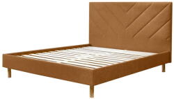 Bobochic Narancssárga kárpitozott franciaágy ágyráccsal 160x200 cm Romane - Bobochic Paris