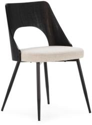 MOME Fekete-krémszínű kárpitozott étkezőszék szett 2 db-os Gilda - MOME