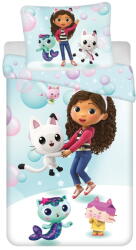 Jerry Fabrics Egyszemélyes mikroszálas gyerek ágyneműhuzat 140x200 cm Gabby's Dollhouse "bubbles" - Jerry Fabrics