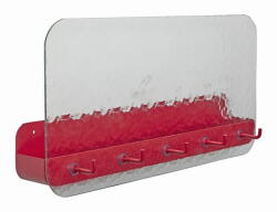 Hübsch Piros fém falikar polccal Shack - Hübsch