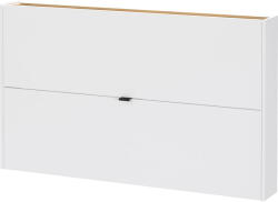 Germania Fehér billenő ajtós függő cipőtartó tölgyfa dekorral 140x83x18 cm Ameca - Germania