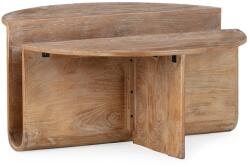 MOME Sötét natúr színű mangófa kerek dohányzóasztal ø 80 cm Divya - MOME