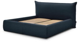 Bobochic Sötétkék kárpitozott ágyneműtartós franciaágy ágyráccsal 180x200 cm Jade - Bobochic Paris - bonami - 926 541 Ft