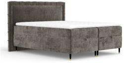 Maison de Reve Sötétszürke ágyneműtartós boxspring ágy 180x200 cm Voyage - Maison de Rêve