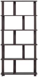 WOOOD Sötétbarna tölgyfa könyvespolc 90x186x30 cm Riss - WOOOD