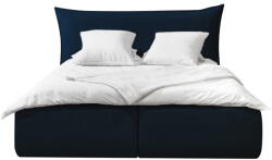 Bobochic Sötétkék kárpitozott ágyneműtartós franciaágy ágyráccsal 180x200 cm Jade - Bobochic Paris - bonami - 663 530 Ft