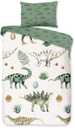 Good Morning Zöld-bézs pamut gyerek ágyneműhuzat babaágyhoz 100x135 cm Gabi - Good Morning