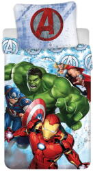 Jerry Fabrics Avengers Heroes pamut gyerek ágyneműhuzat, 140 x 200 cm - Jerry Fabrics