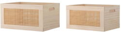Bloomingville Natúr színű fa tárolódoboz szett 2 db-os 39x29x20 cm Piana - Bloomingville
