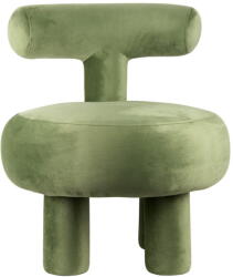 Leitmotiv Világoszöld bársony fotel Abrazo - Leitmotiv
