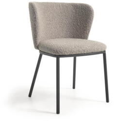 Kave Home Világosszürke kárpitozott étkezőfotel Ciselia - Kave Home