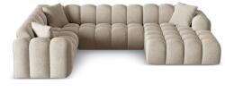 Cosmopolitan Design Világosbarna zsenília sarokkanapé (bal oldali-U alakú) Treno - Cosmopolitan Design