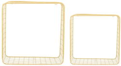 PT LIVING Világossárga acél polc készlet 2 db-os 35 cm Reja - PT LIVING