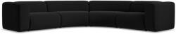 Makamii Fekete bársony sarokkanapé Ekahi - Makamii