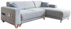Miuform Világosszürke kinyitható-tárolóhelyes sarokkanapé Classy Sophie - Miuform