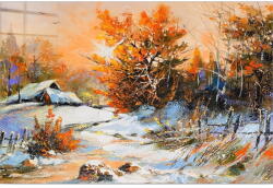 Wallity Üveg kép 70x50 cm Winter - Wallity