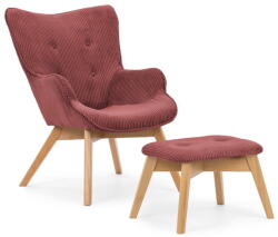 Ropez Piros kordbársony fotel lábtartóval Niko - Ropez - bonami - 183 592 Ft