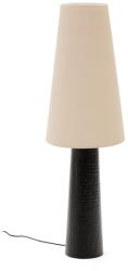 Kave Home Fekete-krémszínű állólámpa textil búrával (magasság 129 cm) Senni - Kave Home