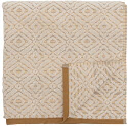 Bloomingville Mustársárga-krémszínű pamut fürdőlepedő 140x70 cm Malou - Bloomingville