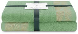 Restilo Világoszöld frottír pamut törölköző és fürdőlepedő készlet 2 db-os Allium - Restilo