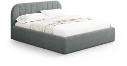 Windsor & Co Sötétszürke kárpitozott ágyneműtartós franciaágy ágyráccsal 180x200 cm Juno - Windsor & Co Sofas