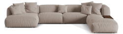Micadoni Bézs moduláris sarokkanapé (jobb oldali-U alakú) Martina - Micadoni Home