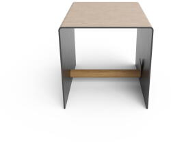 LIND DNA Fekete-szürke dekoratív fém-öko bőr tárolódoboz 32x38x31 cm Bull - LIND DNA