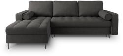Milo Casa Santo sötétszürke kinyitható sarokkanapé, bal oldali - Milo Casa