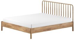 VIPACK Natúr színű tölgyfa franciaágy ágyrács nélkül 180x200 cm Olive Spindle - Vipack