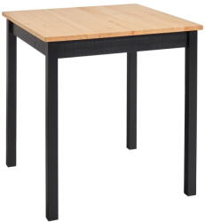 Bonami Essentials Sydney borovi fenyő étkezőasztal fekete konstrukcióval, 70 x 70 cm - onami Essentials