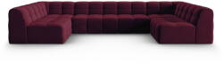 Micadoni Borvörös bársony sarokkanapé ("U" alakú) Kendal - Micadoni Home