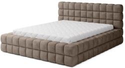 Eltap Világosbarna kárpitozott ágyneműtartós franciaágy ágyráccsal 180x200 cm Dizzle - ELTAP