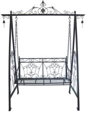 Garden Pleasure Fekete fém kerti hintaágy Kari - Garden Pleasure