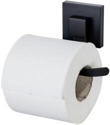 WENKO Fekete öntapadós rozsdamentes acél WC-papír tartó Quadro - Wenko