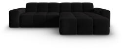 Micadoni Fekete bársony sarokkanapé (jobb oldali) Kendal - Micadoni Home - bonami - 719 990 Ft