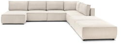 Bobochic Paris Krémszínű kordbársony sarokkanapé ("U" alakú-variálható) Nihad modular - Bobochic Paris - bonami - 1 495 992 Ft