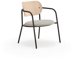 Teulat Világosszürke fotel kőrisfa dekorral Eclipse - Teulat