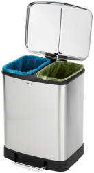 WENKO Rozsdamentes acél szelektív szemetes 24 l Studio Duo - Wenko