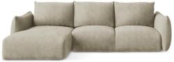 Makamii Bézs zsenília kinyitható sarokkanapé (bal oldali-heverő résszel) Leila - Makamii