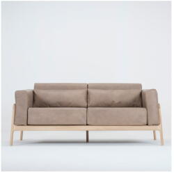 GAZZDA Fawn világosbarna kanapé bivalybőrből, tömör tölgyfa szerkezettel, 180 cm - Gazzda