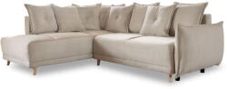 Miuform Bézs kordbársony kinyitható sarokkanapé (bal oldali) Lazy Lukka - Miuform