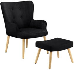 Støraa Fekete bársony fotel Coco - Støraa