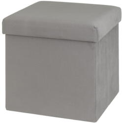 Casa Selección Világosszürke bársony puff Estela - Casa Selección - bonami - 11 382 Ft