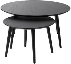 Unique Furniture Fekete kerek dohányzóasztal szett 2 db-os ø 88 cm Adda - Unique Furniture